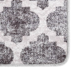 Vloerkleed Wasbaar Anti-Slip Meerkleurig Grijs En Wit