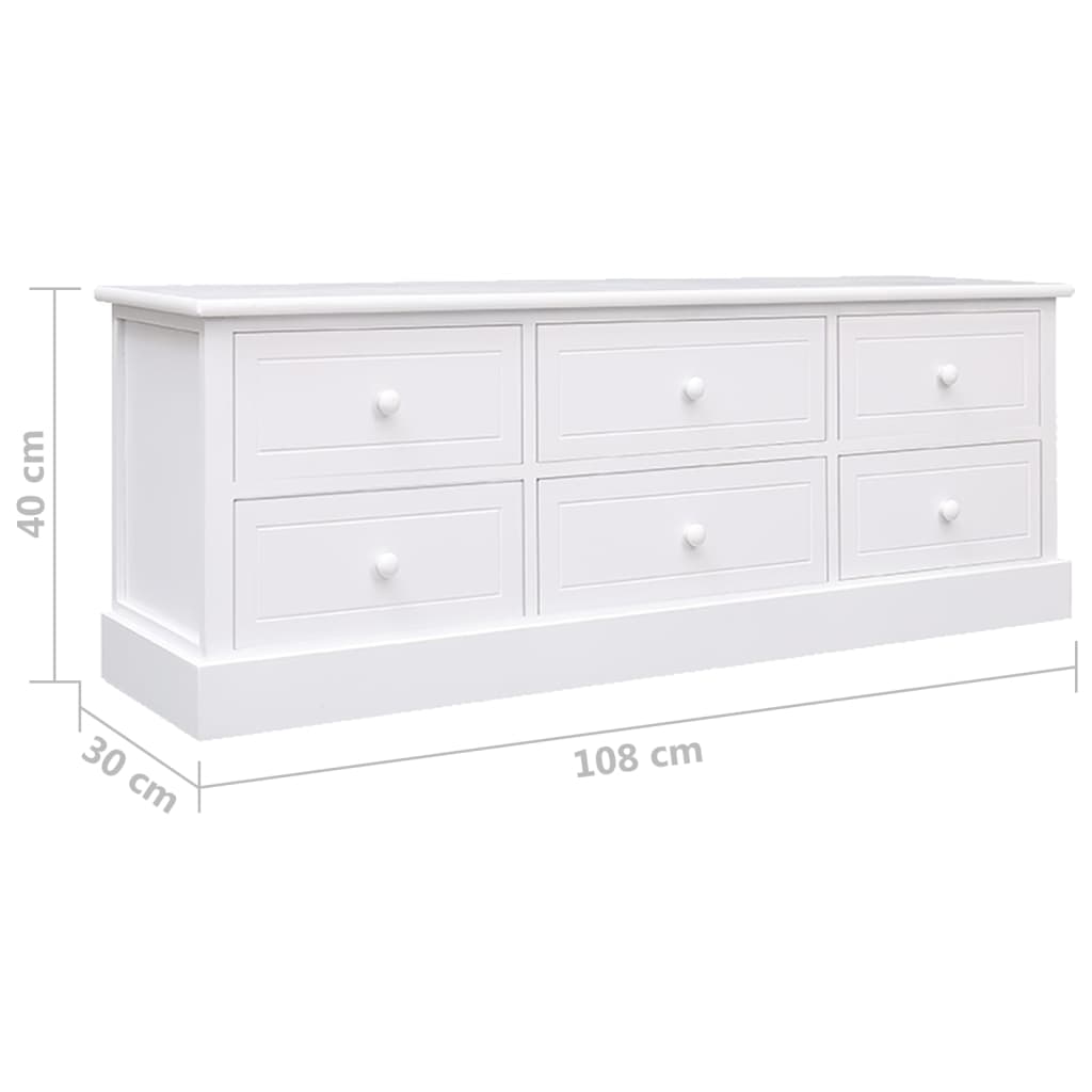 Tv-Meubel 08X30X40 Cm Massief Paulowniahout