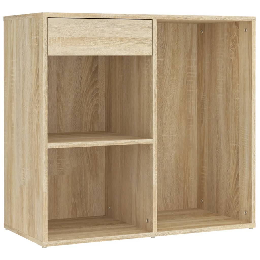 Kaptafel Met Kastje En Led's Bewerkt Hout Sonoma Eikenkleurig