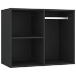 Kaptafel Met Kastjes Led Bewerkt Hout Zwart