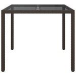 Tuintafel Gehard Glas En Poly Rattan