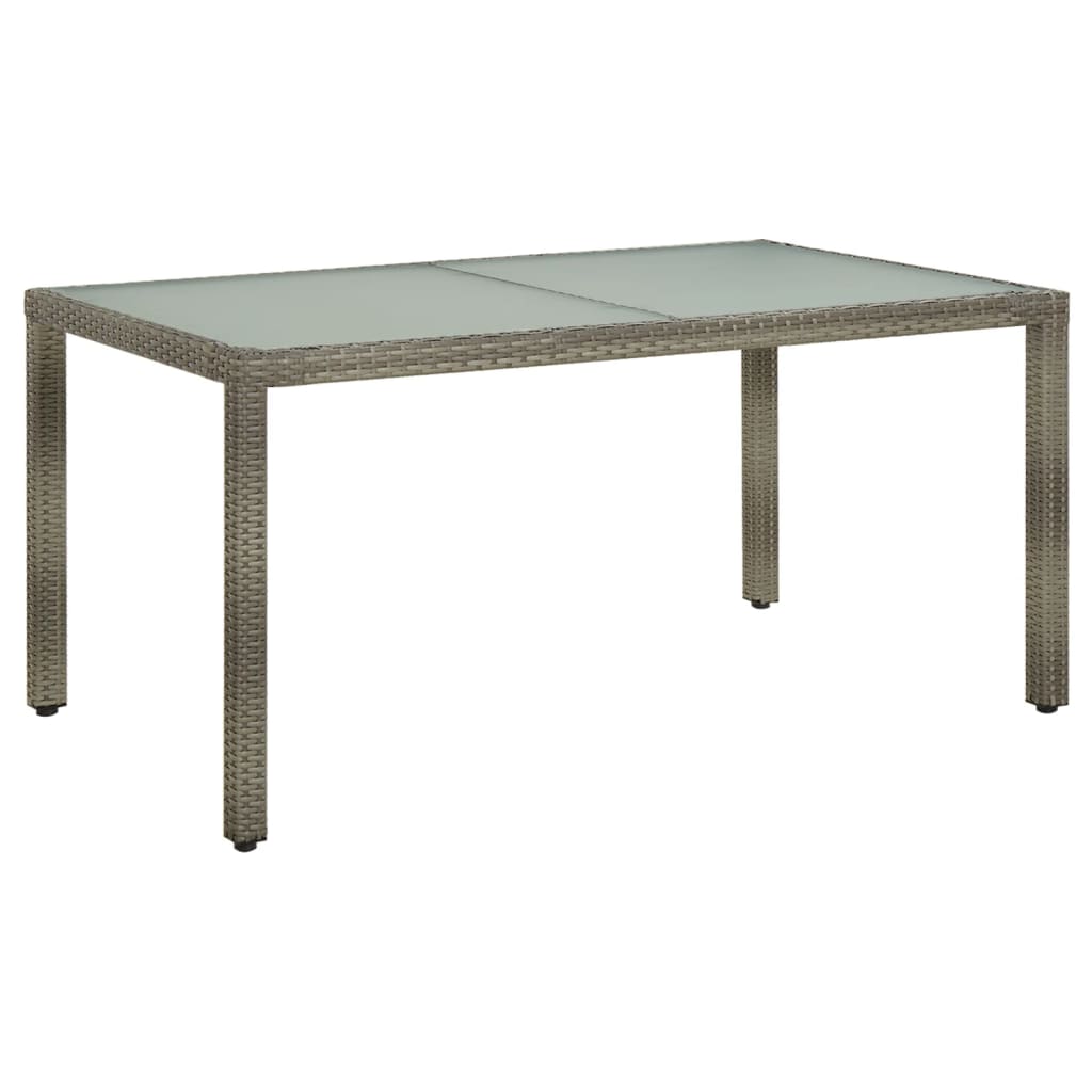 Tuintafel Gehard Glas En Poly Rattan