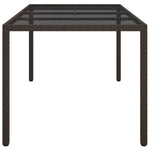 Tuintafel 90X90X75 Cm Gehard Glas En Poly Rattan