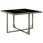 Tuintafel 09X07X74 Cm Poly Rattan En Glas