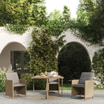 Tuintafel 09X07X74 Cm Poly Rattan En Glas