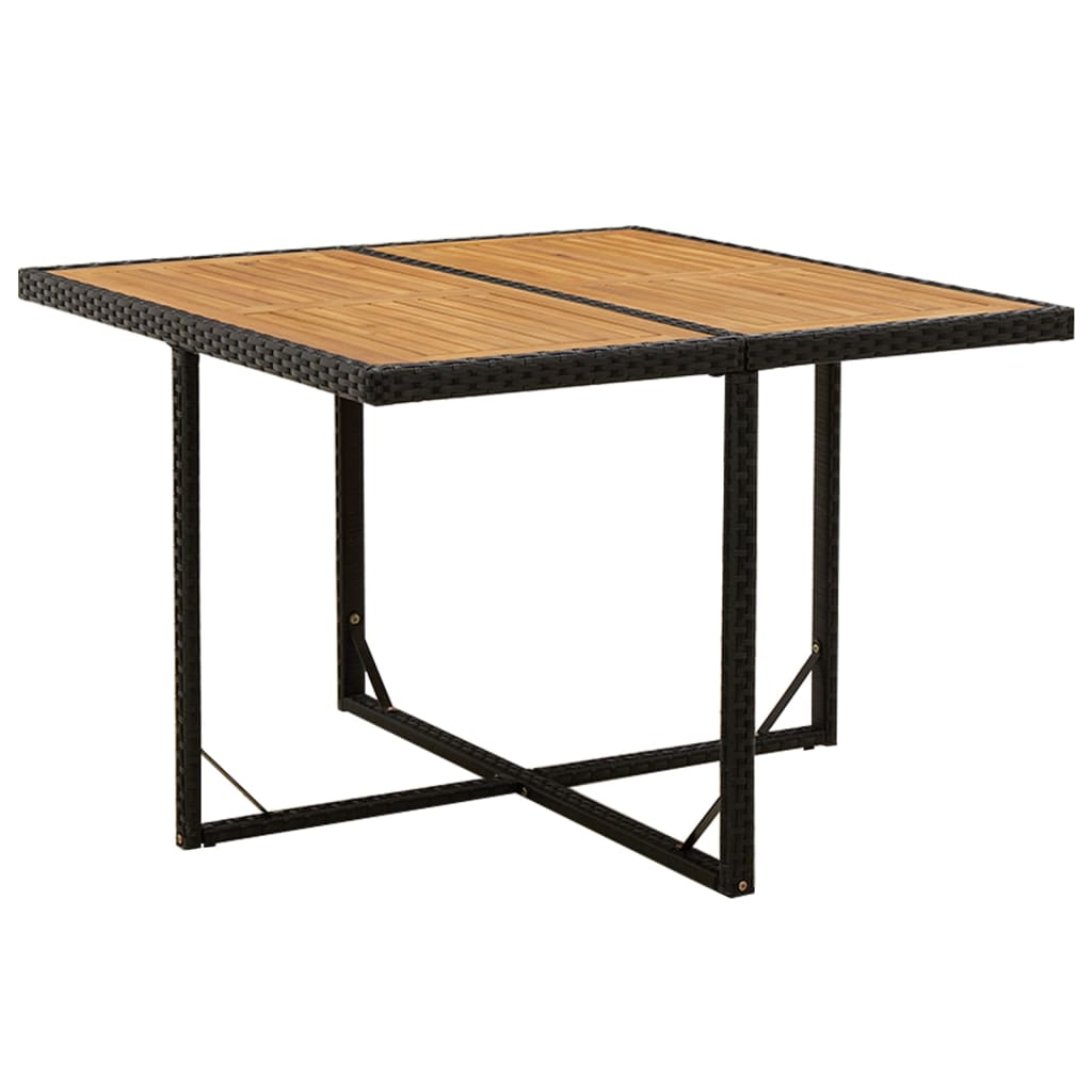 Tuintafel 09X07X74 Cm Poly Rattan En Massief Acaciahout