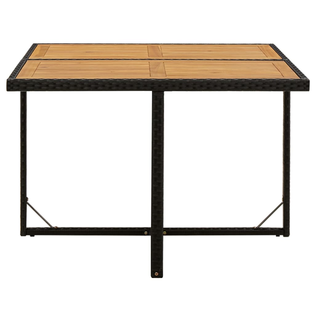 Tuintafel 09X07X74 Cm Poly Rattan En Massief Acaciahout