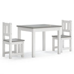 3-Delige Kindertafel- En Stoelenset Mdf