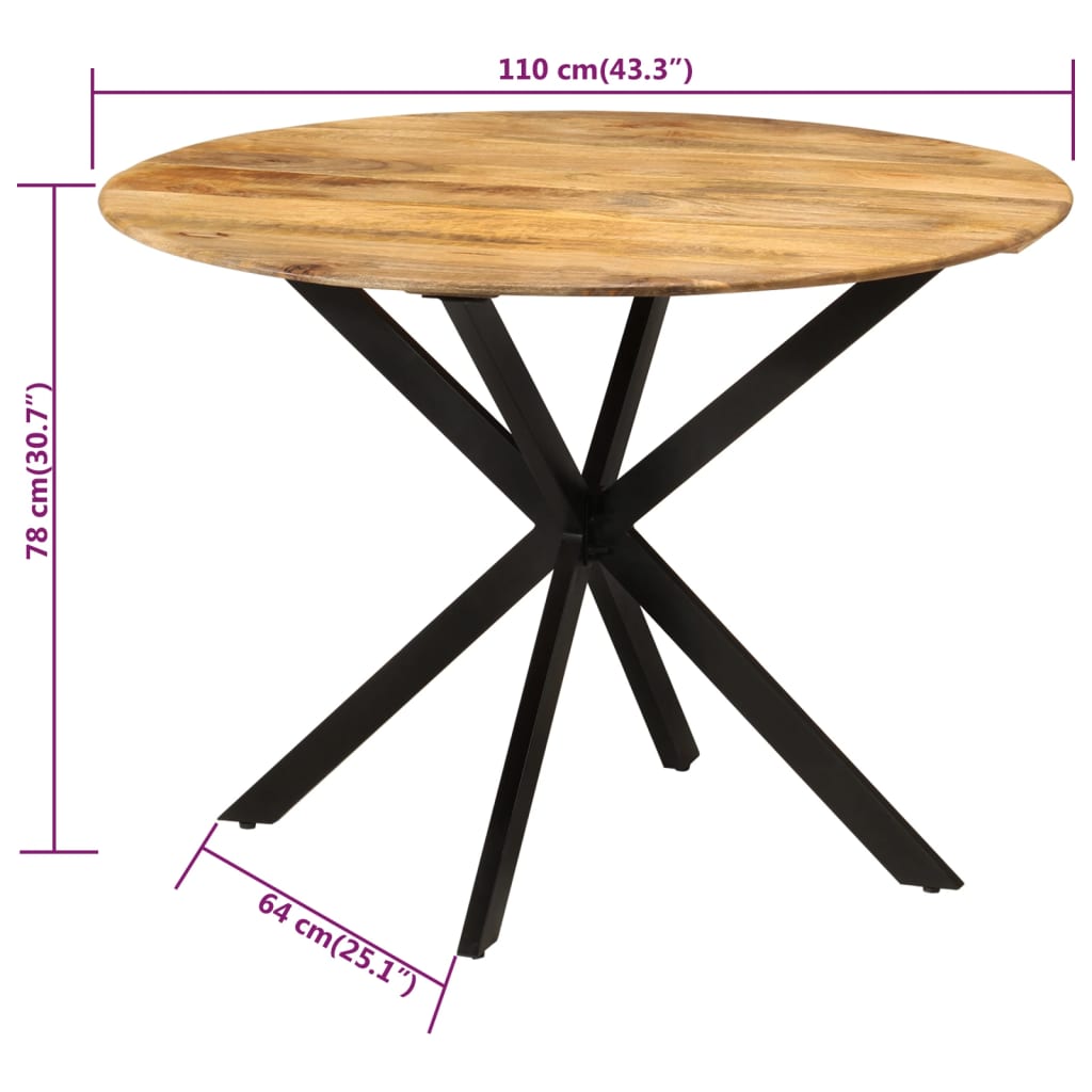 Eettafel Ø110X78 Cm En Staal