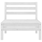 4-Delige Loungeset Massief Grenenhout Wit