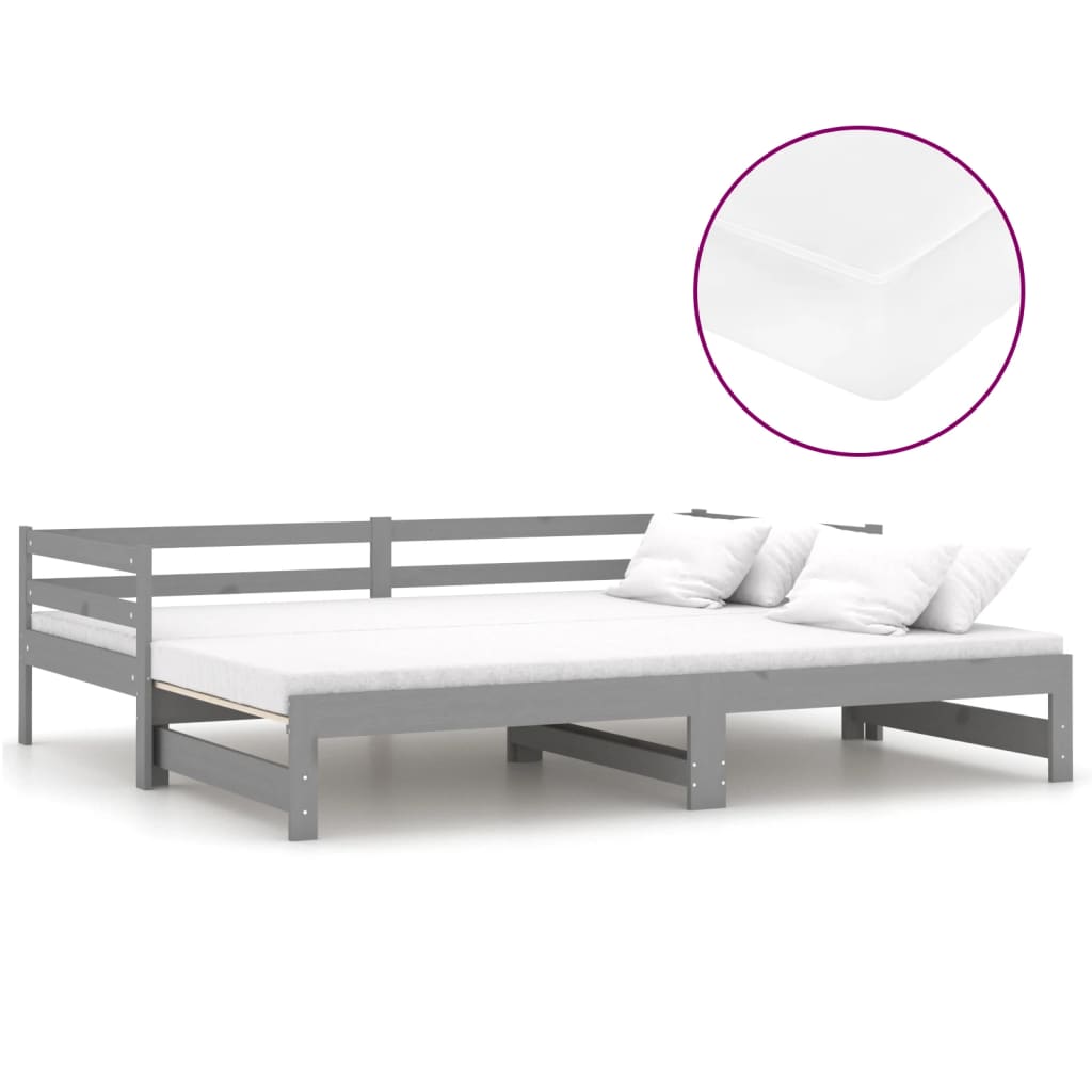 Slaapbank Uitschuifbaar Massief Grenenhout 2X(90X200) Cm