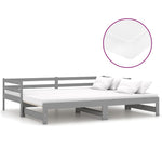 Slaapbank Uitschuifbaar Massief Grenenhout 2X(90X200) Cm