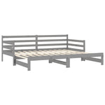 Slaapbank Uitschuifbaar Massief Grenenhout 2X(90X200) Cm