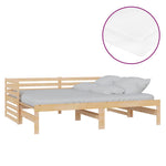 Slaapbank Uitschuifbaar Massief Grenenhout 2X(90X200) Cm