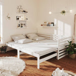Slaapbank Uitschuifbaar Massief Grenenhout 2X(90X200) Cm