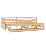 Slaapbank Uitschuifbaar Massief Grenenhout 2X(90X200) Cm