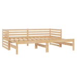 Slaapbank Uitschuifbaar Massief Grenenhout 2X(90X200) Cm