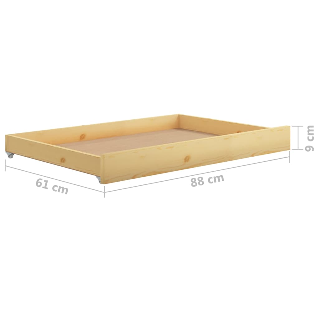 Slaapbank Uitschuifbaar Massief Grenenhout 2X(90X200) Cm