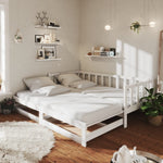 Slaapbank Uitschuifbaar Massief Grenenhout 2X(90X200) Cm