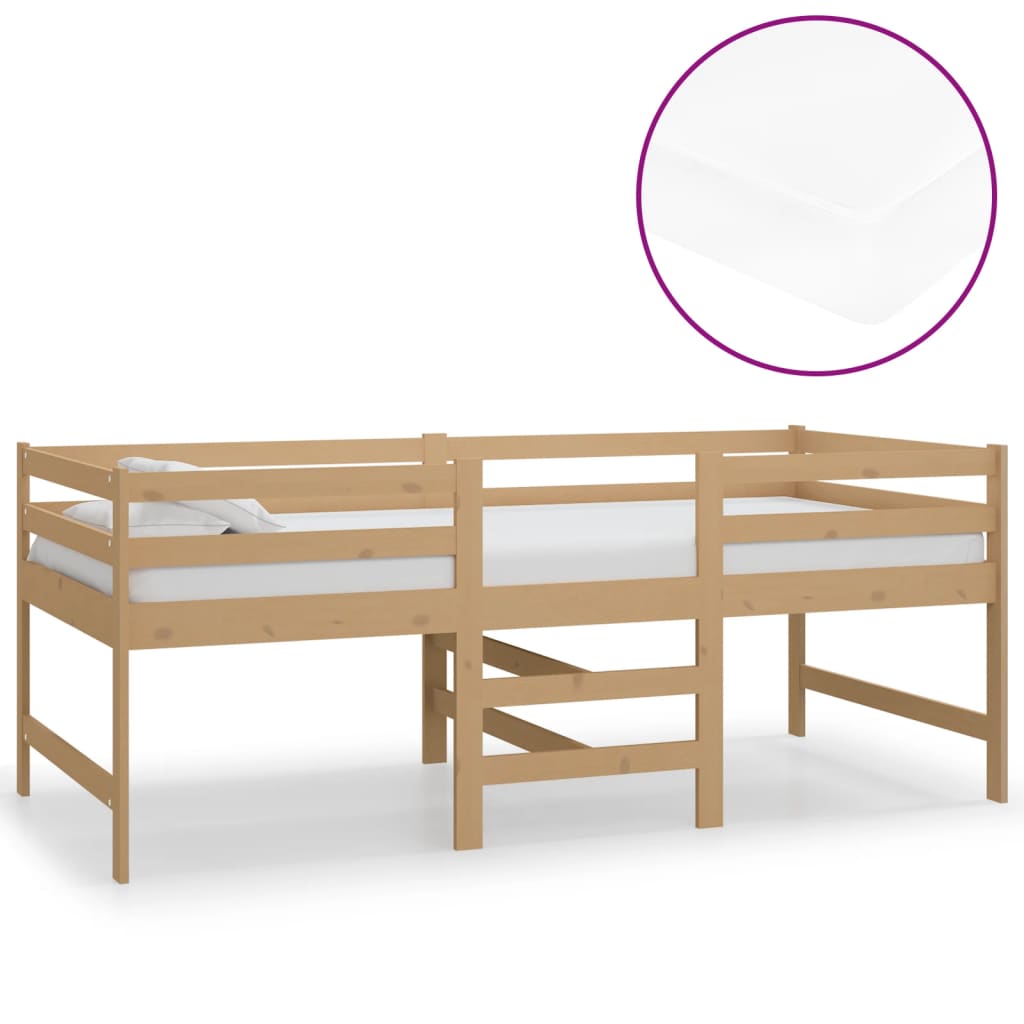 Halfhoogslaper Matras Massief Grenenhout 90X200 Cm
