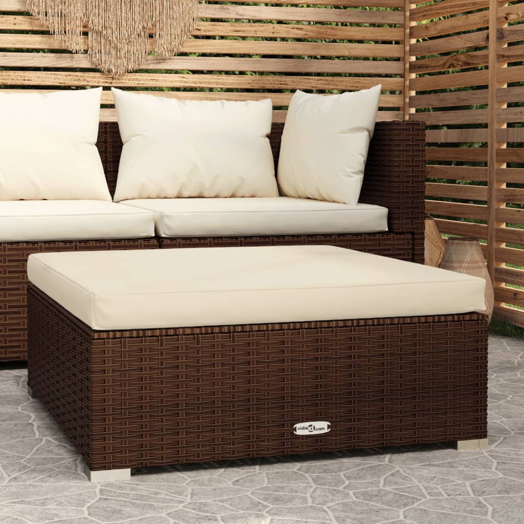 Met Kussen 70X70X30 Cm Poly Rattan