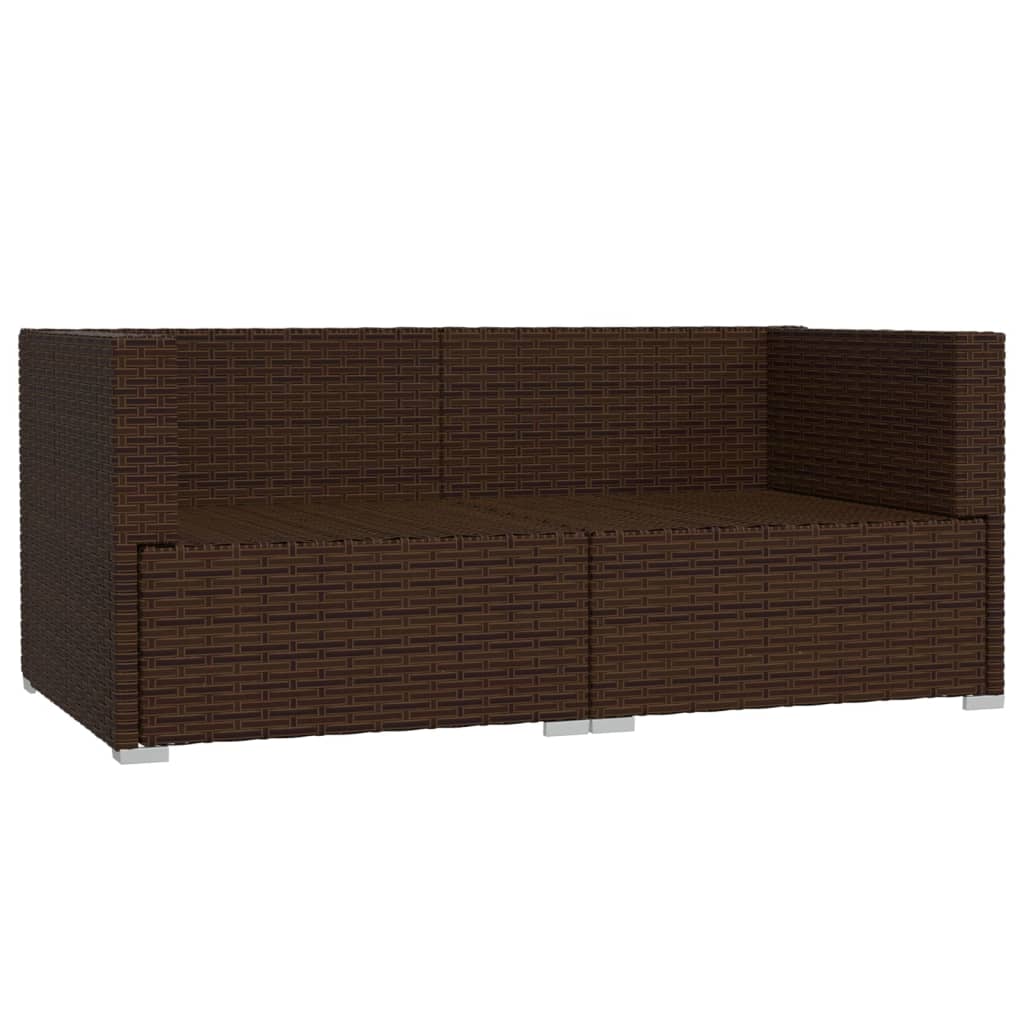 Bank 2-Zits Met Kussens Poly Rattan