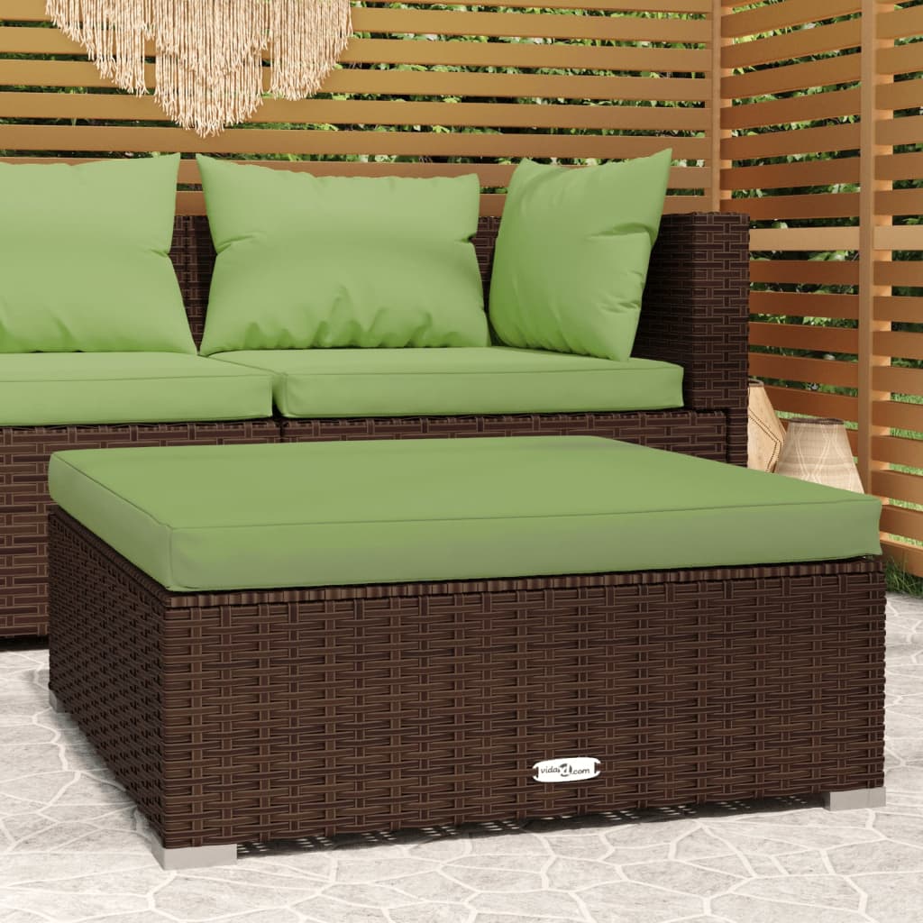 Met Kussen 70X70X30 Cm Poly Rattan