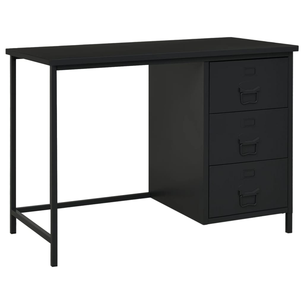 Bureau Industrieel Met Lades 105X52X75 Cm Staal