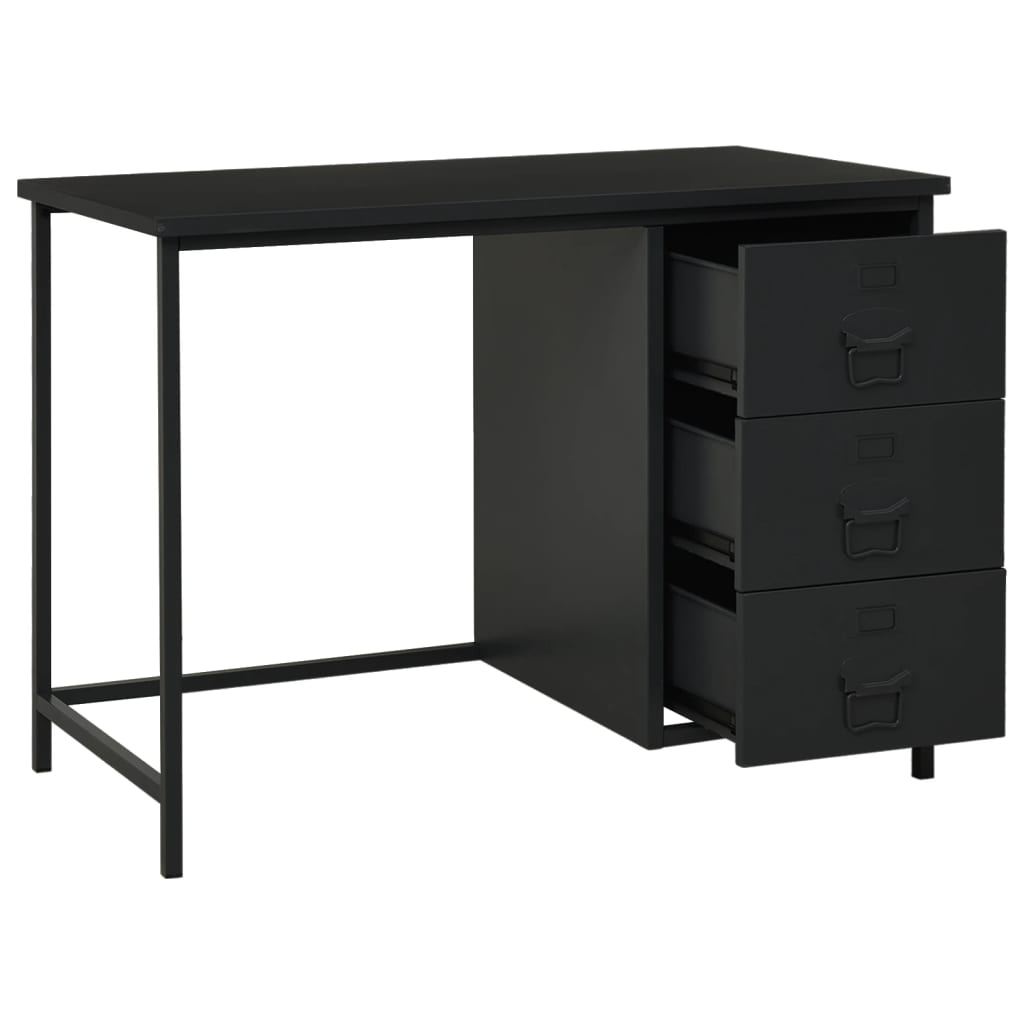 Bureau Industrieel Met Lades 105X52X75 Cm Staal