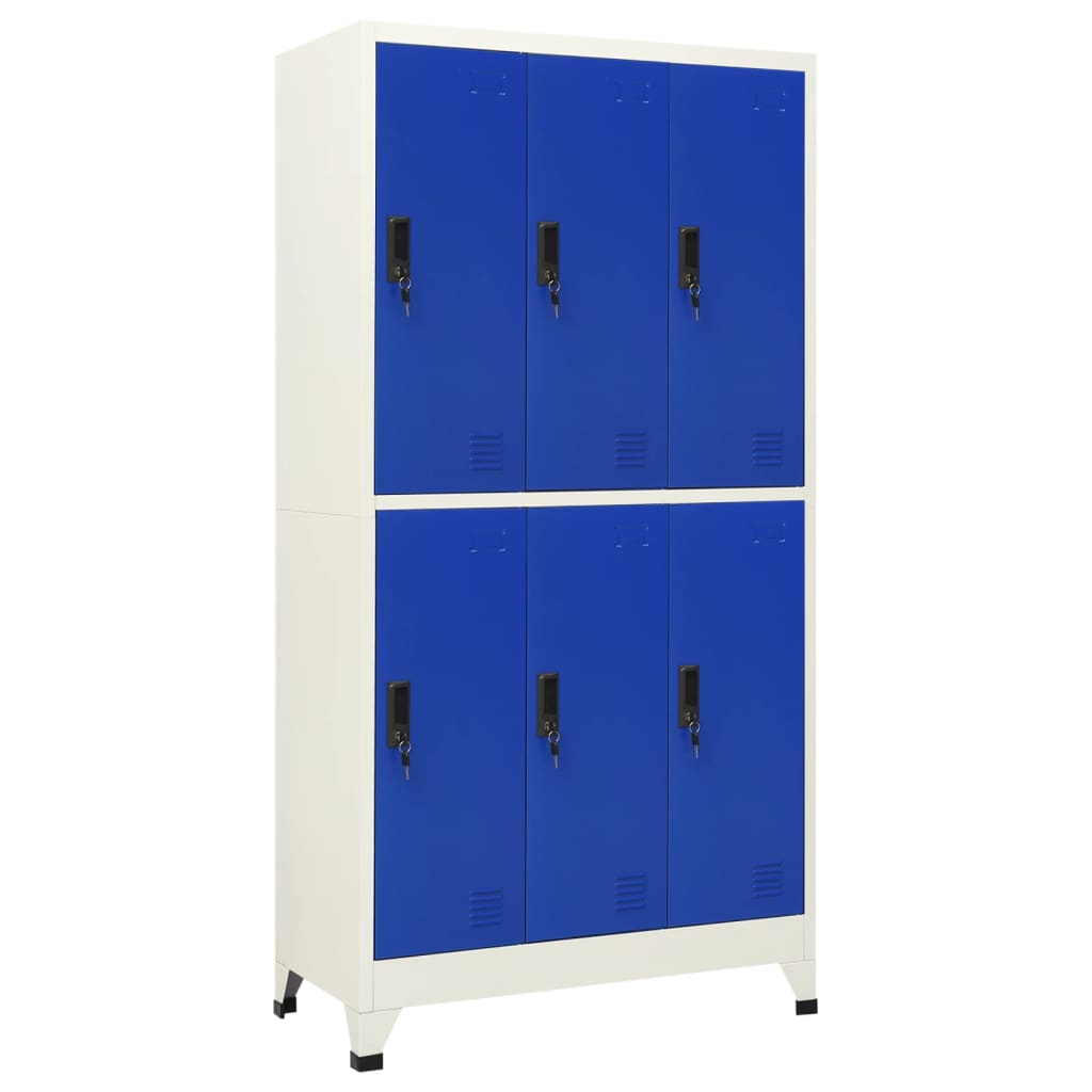 Lockerkast Met 6 Vakken 90X45X180 Cm Staal