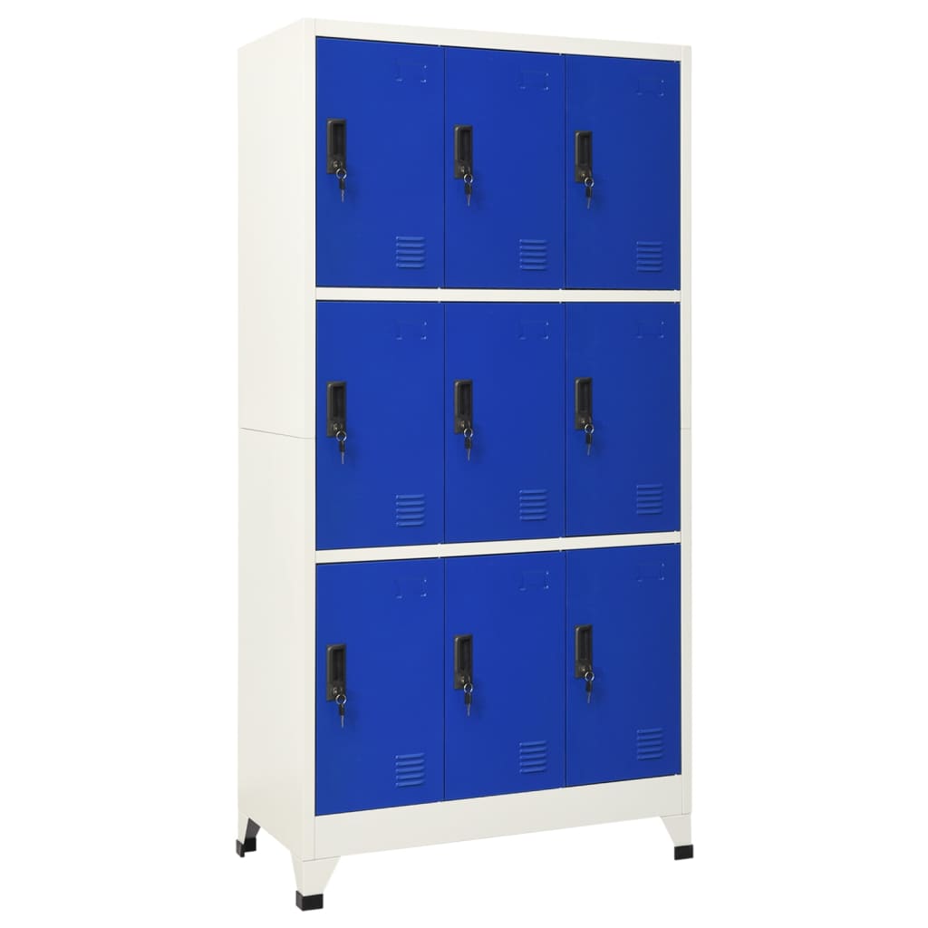 Lockerkast Met 9 Vakken 90X45X180 Cm Staal