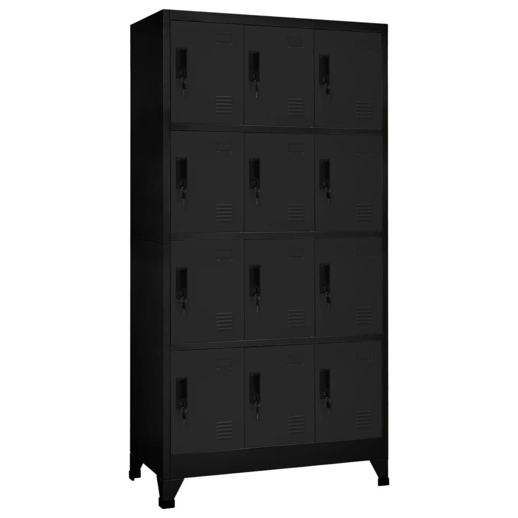 Lockerkast Met 12 Compartimenten 90X45X180 Cm