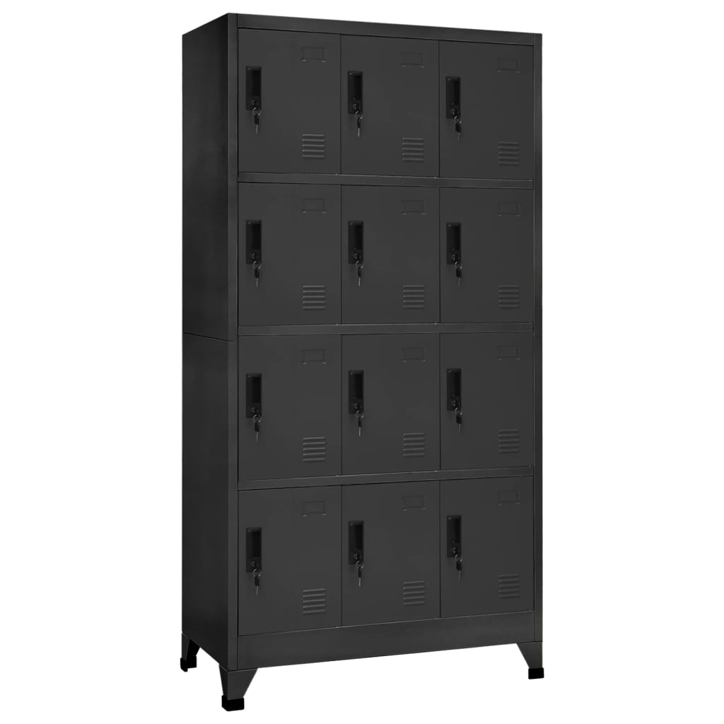 Lockerkast Met 12 Compartimenten 90X45X180 Cm