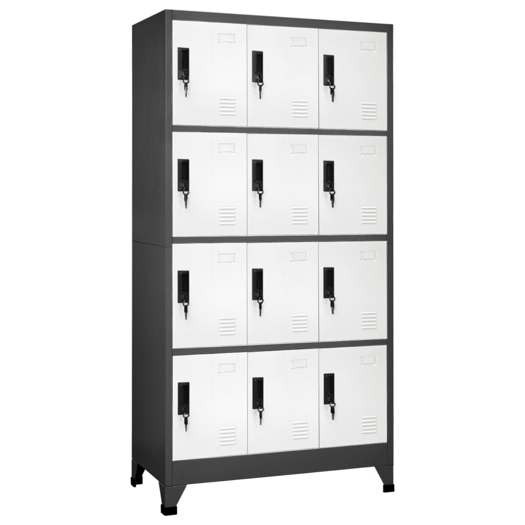 Lockerkast Met 12 Compartimenten 90X45X180 Cm