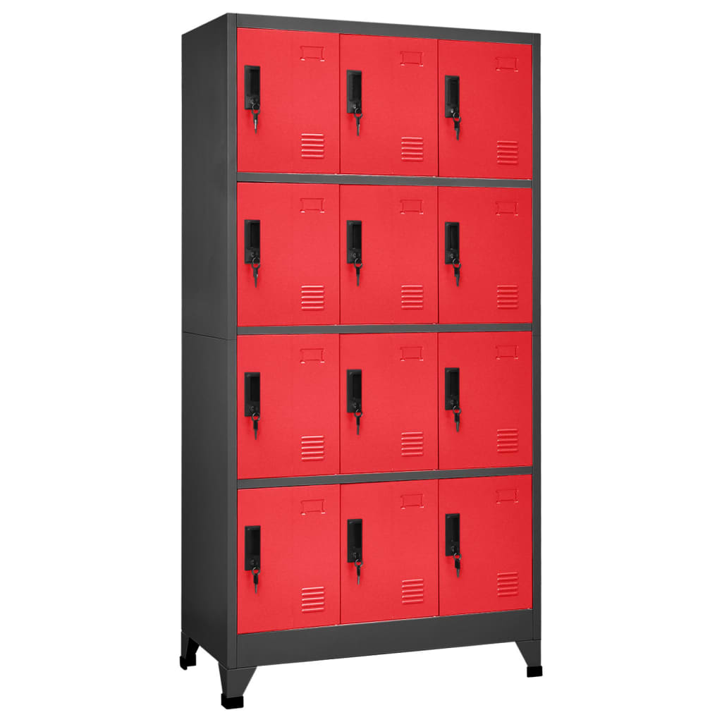 Lockerkast Met 12 Compartimenten 90X45X180 Cm