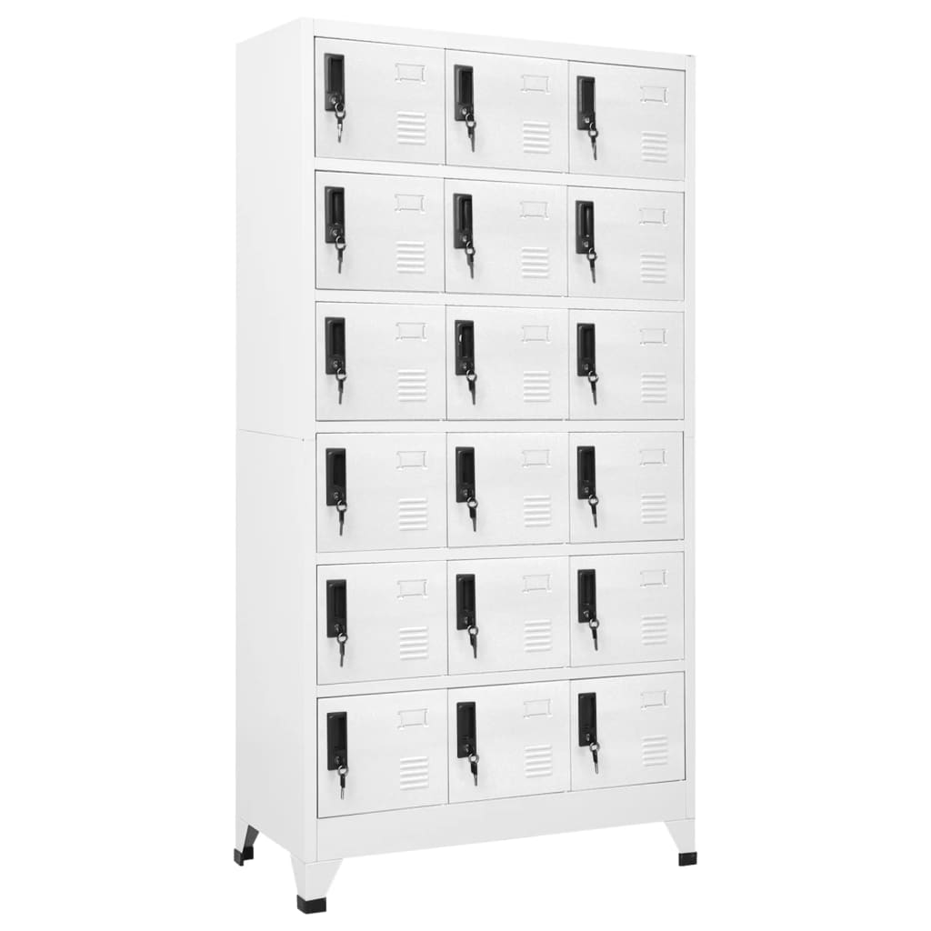 Lockerkast Met 18 Vakken 90X40X180 Cm Metaal