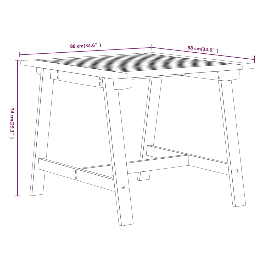 -Delige Tuinset Massief Acaciahout