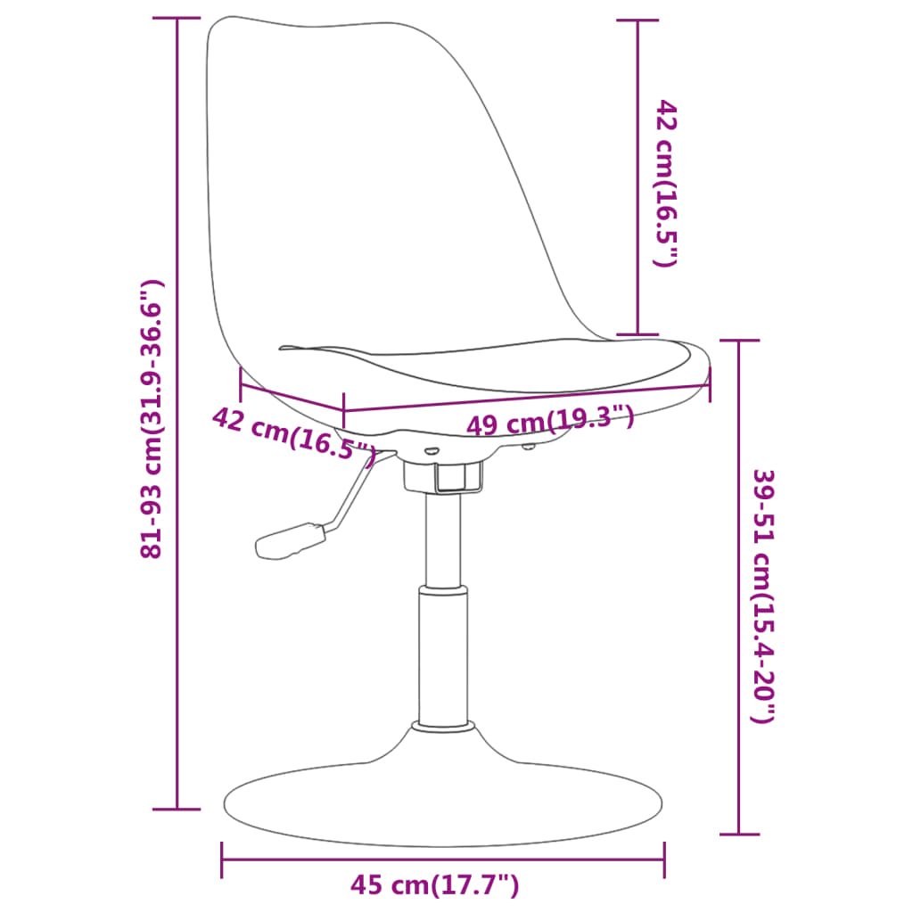 Eetkamerstoelen Draaibaar Stof