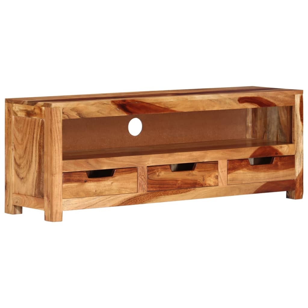 Tv-Meubel 110X30X40 Cm Massief Acaciahout