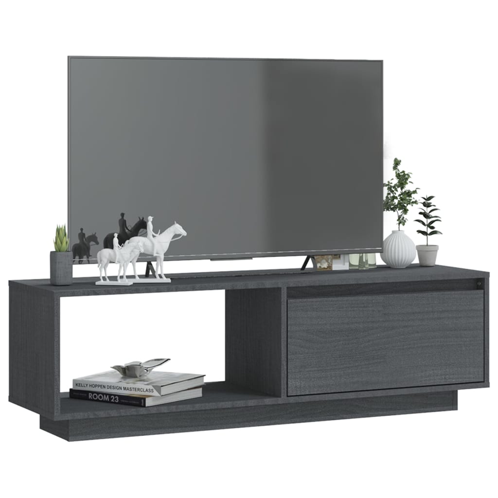 Tv-Meubel 110X30X33,5 Cm Massief Grenenhout