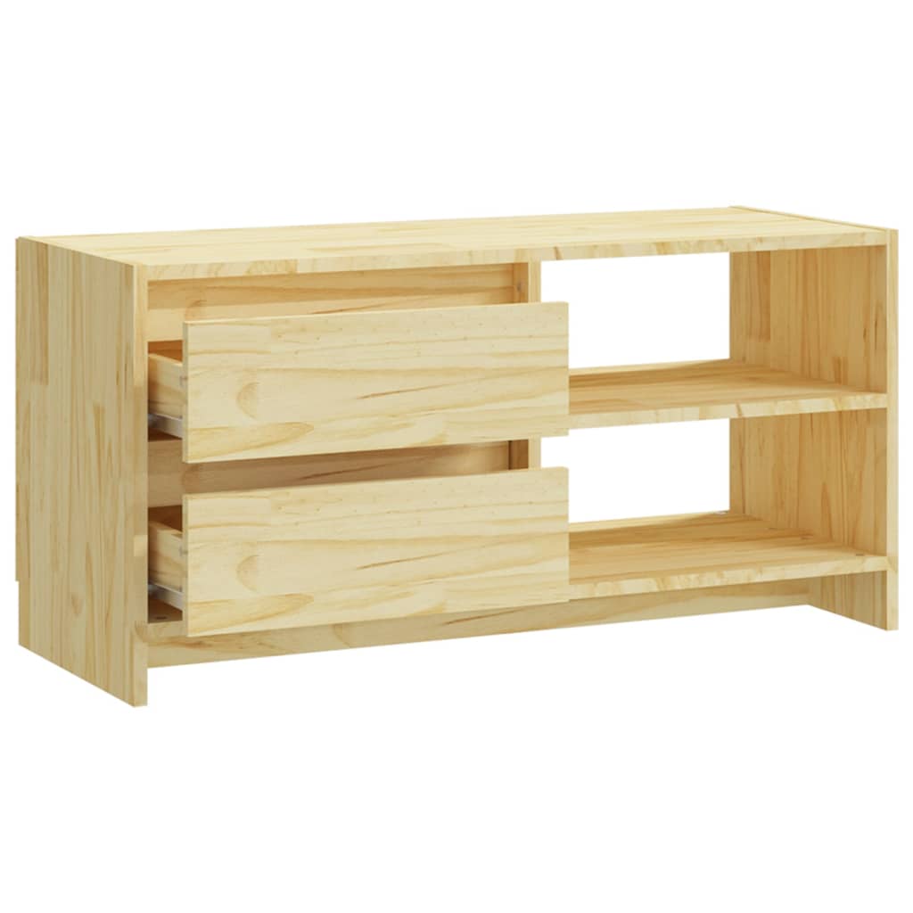 Tv-Meubel 80X3X39 Cm Massief Grenenhout