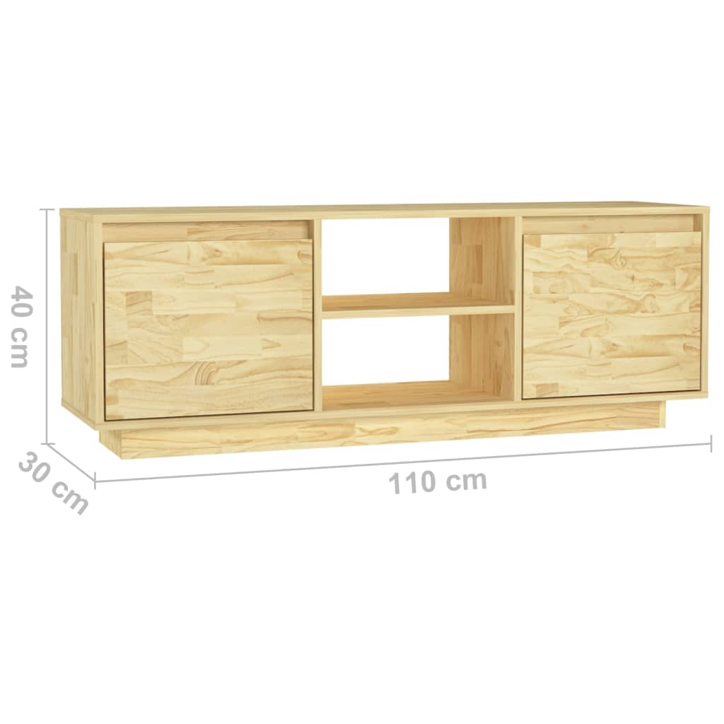 Tv-Meubel 0X30X40 Cm Massief Acaciahout