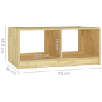 809906Salontafel 75X50X33,5 Cm Massief Hout Grenen