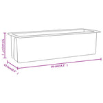 Bloembakken Voor Europallets 12 St 36X13,5X9,5 Cm Pp Grijs