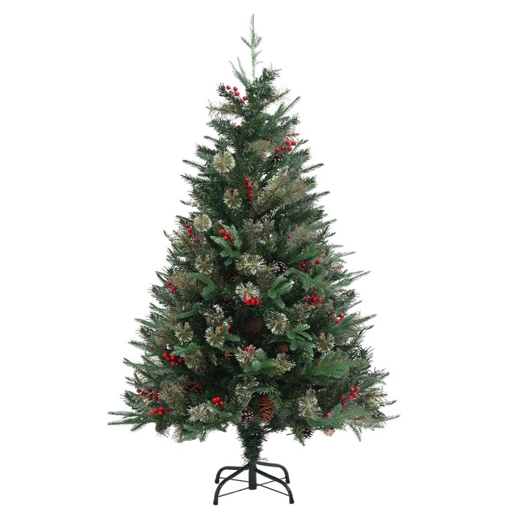 Kerstboom Met Dennenappels 120 Cm Pvc En Pe Groen