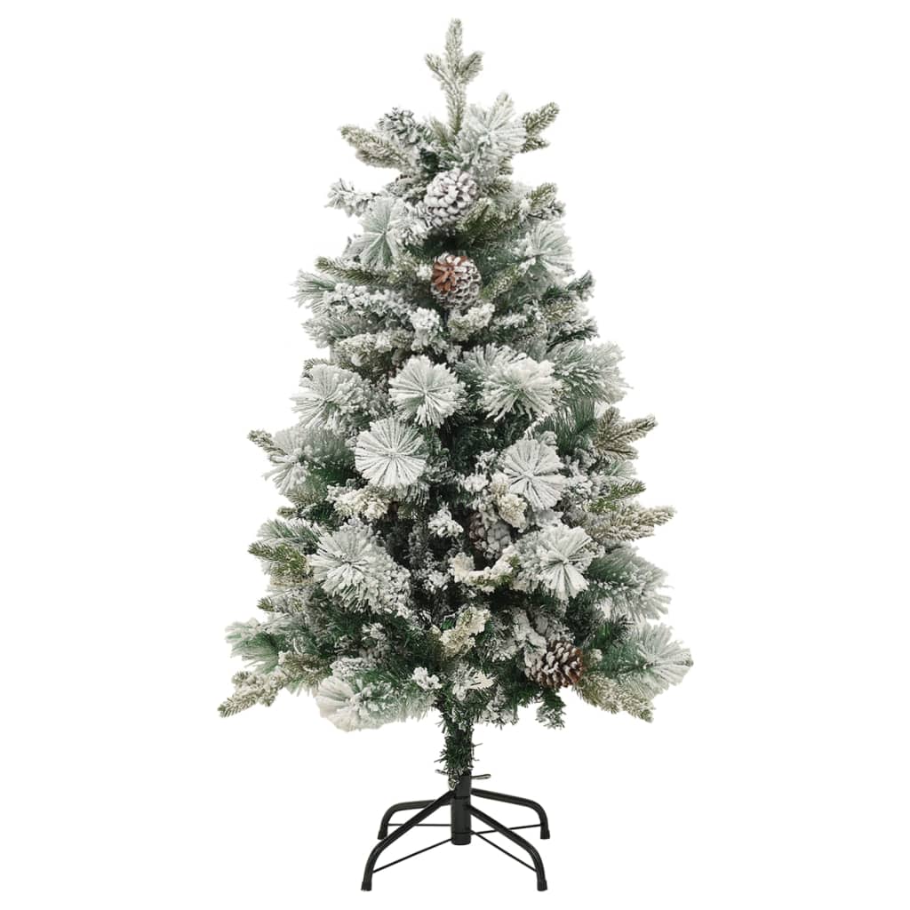 Kerstboom Met Led En Dennenappels En Sneeuw 150 Cm Pvc En Pe