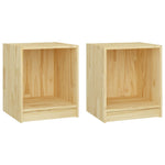 Nachtkastjes 35,5X33,5X41,5 Cm Massief Grenenhout