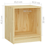 Nachtkastjes 35,5X33,5X41,5 Cm Massief Grenenhout