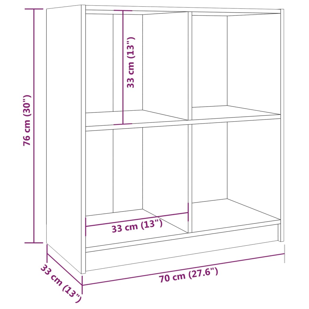 Dressoir 70X33X76 Cm Massief Grenenhout