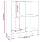 Dressoir 70X33X76 Cm Massief Grenenhout